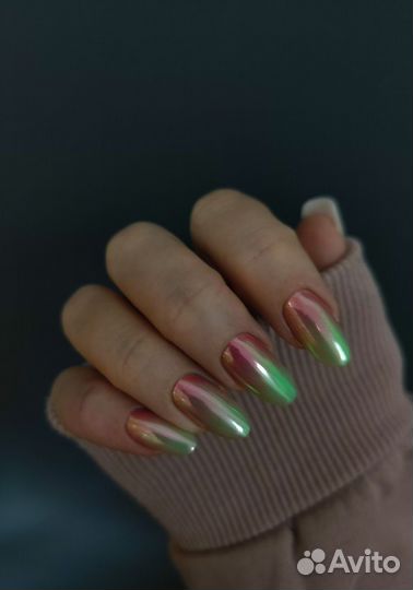 Маникюр гельлак наращивание