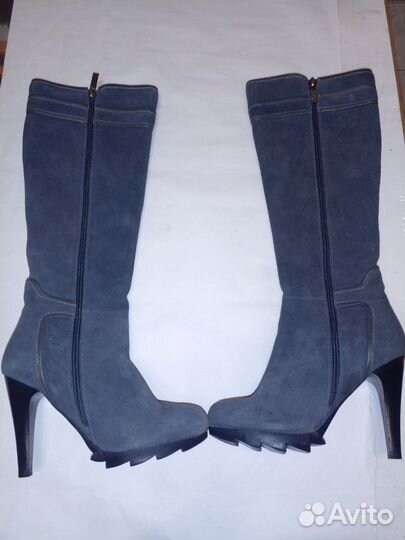 Сапоги осень весна женские 37 замшевые