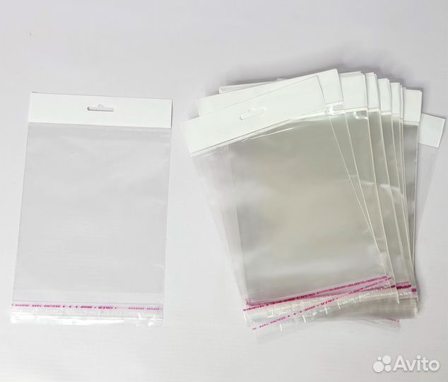 Бопп пакет с европодвесом 13х15см (25мкм), 100шт