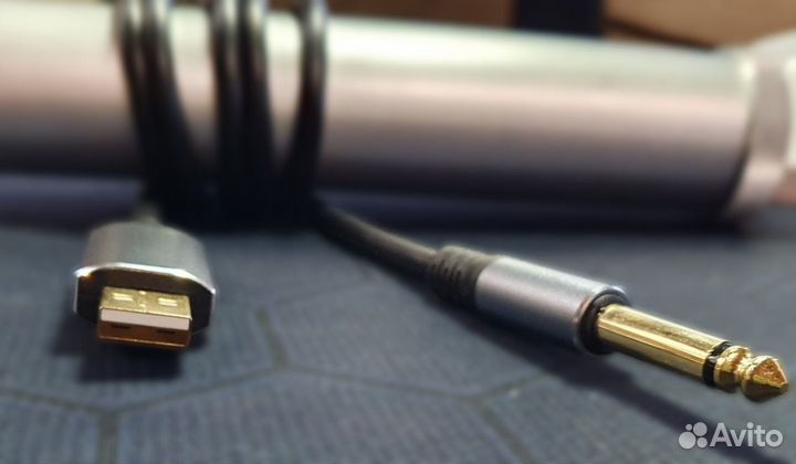 USB кабель для гитары 6.3 (моно) M - USB M Deluxe