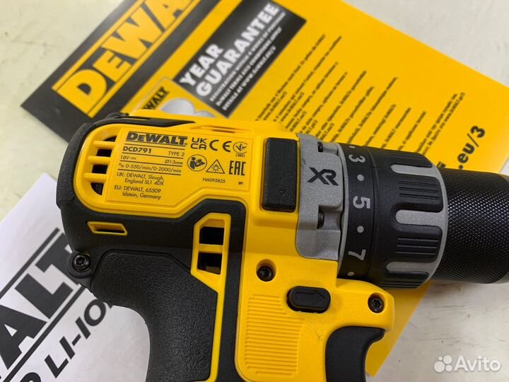 Шуруповерт dewalt DCD791N (70нМ) 18В без акб и зу