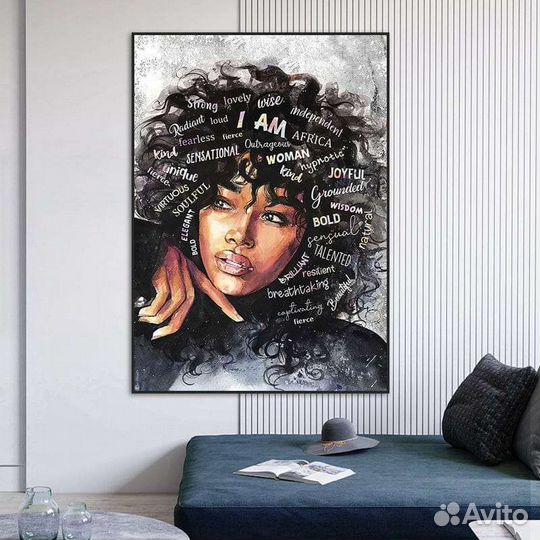 Картина маслом афроамериканка