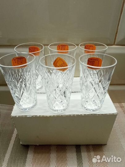 Хрустальные стопки,стопки купоросное стекло. СССР