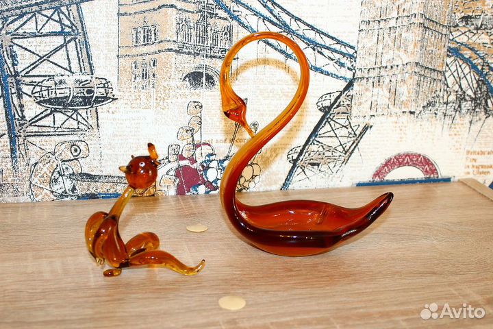 Фигурка из цветного стекла СССР