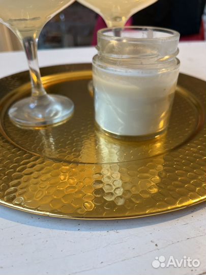 Новый золотой поднос металлический