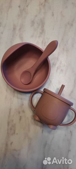 Силиконовая посуда детская для девочки
