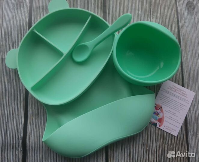 Силиконовая детская посуда