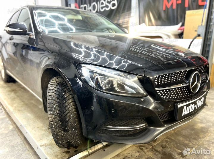 Mercedes w205 решетка Diamond black до рест