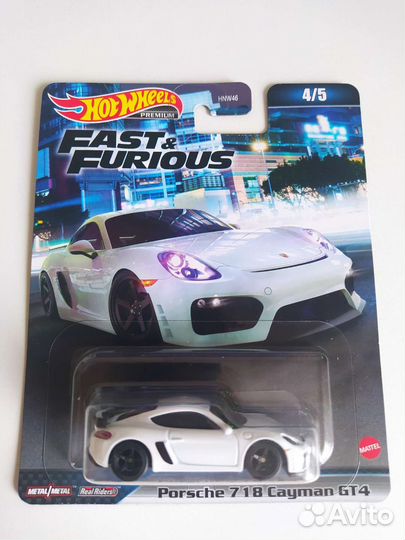 Hot wheels premium Porsche 718 Cayman Fast Furious