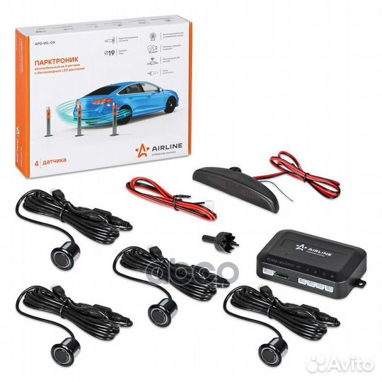 APS-WL-04 парковочный радар 4 датчика, беспров