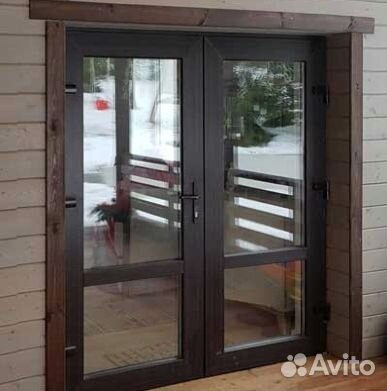 Пластиковая дверь установка