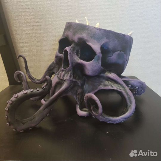 Череп-осьминог, ваза, конфетница, кашпо