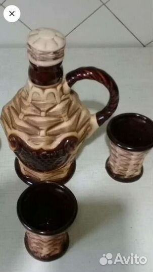 Кувшин-штоф и 2 стакана