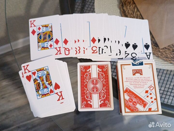 Игральные карты Bicycle Prestige (бу) красные