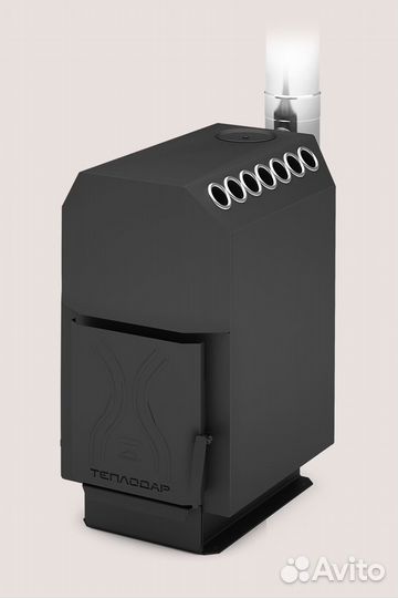 Отопительная печь топ-модель-200 со стальной дверц