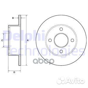 BG2343 диск тормозной задний Audi 80/90/100 1