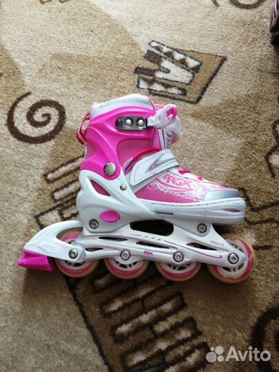 Детские раздвижные ролики 30-33 и защита