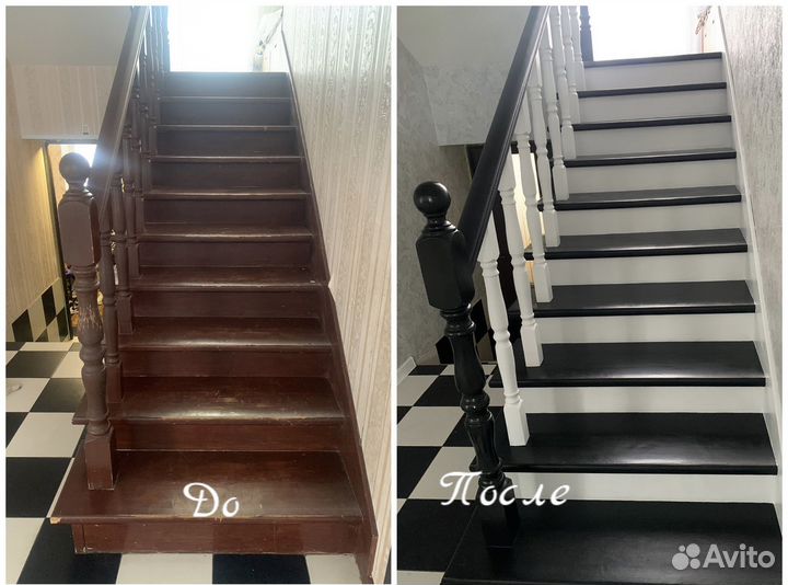 Перекраска и реставрация лестниц