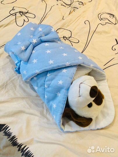 Конверт-одеяло на выписку + шапочка