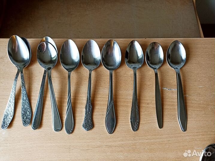 Ложки + вилки + ножи. Нержавейка. СССР