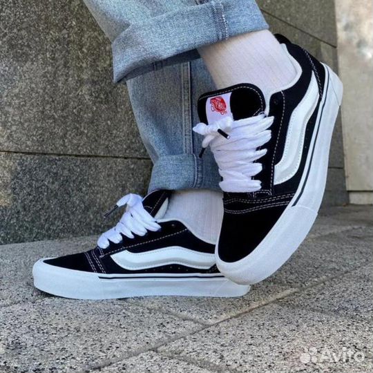 Vans Knu Skool Black And White (ок)