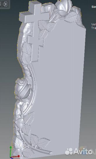 Объёмные модели надгробий для создания на чпу