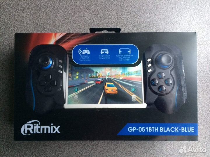Геймпад для смартфона Ritmix GP-051BTH Black/Blue
