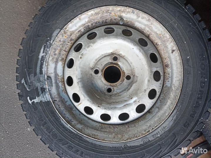 175/70 R14 Nokian Nordman 5 Зима Штампованные R14 pсd:4x100 ет:46 DIA:54.1
