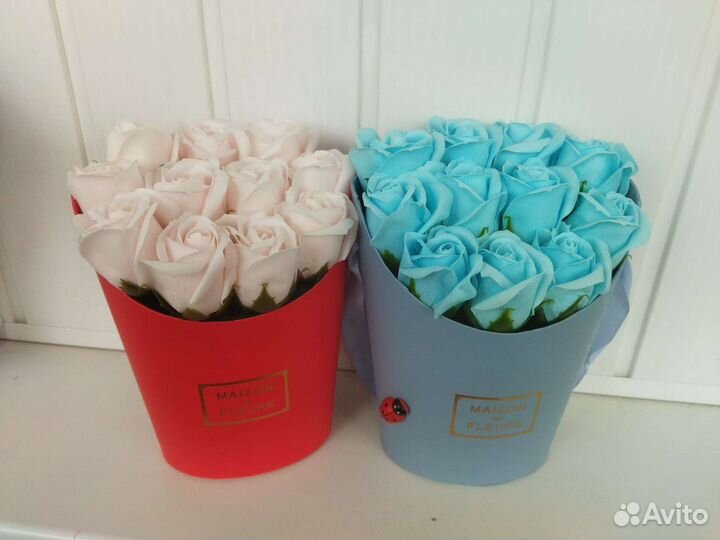 Розы из мыла