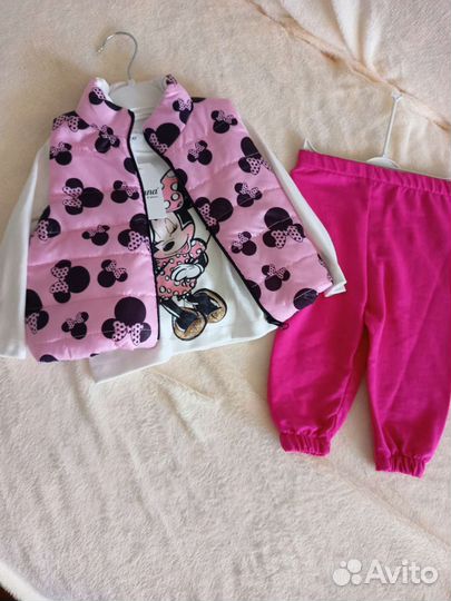 Костюм двойка осень с жилеткой