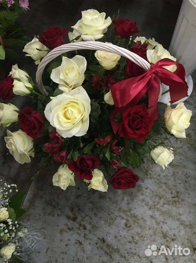 Цветы розы букет