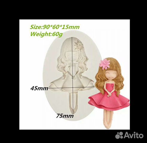 Силиконовая форма кукла