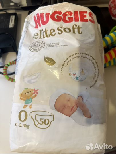 Подгузники huggies elite soft 0