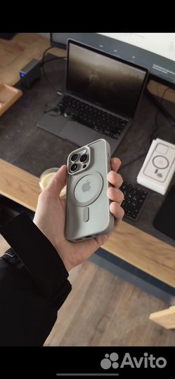 Чехол на iPhone 15 pro max/pro magsafe natural