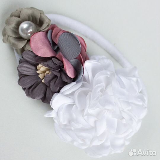 Повязка на голову для девочки цветы