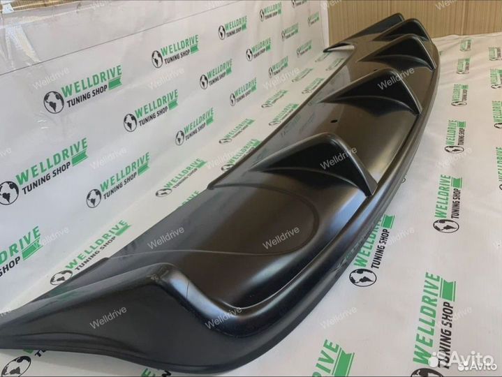 Диффузор на задний бампер mazda 6 gg /рестайлинг