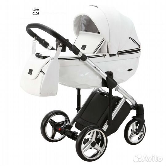 Коляска 2 в 1 Adamex Chantal SP.ED, эко-кожа