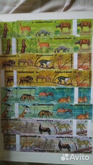 Марки Фауна Зарубежные 1964-1977г