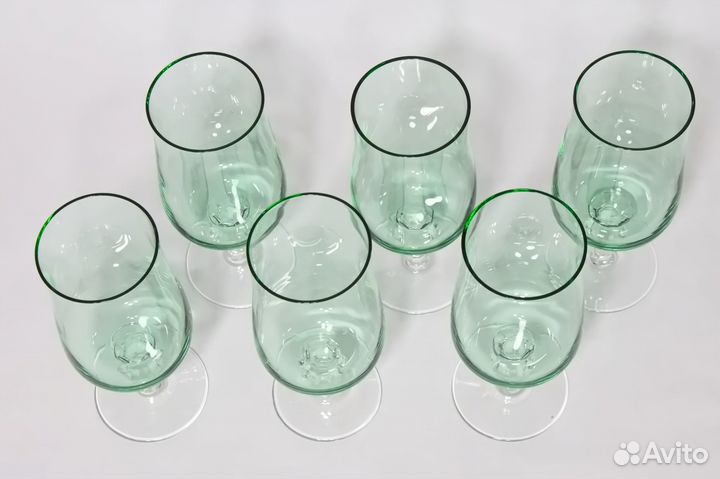 Набор фужеров 250 мл Цветное стекло Гусь хрустальн