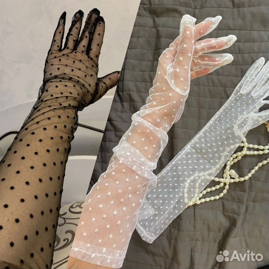 Перчатки винтажные сетка