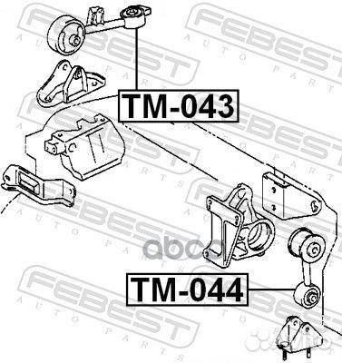 Опора двигателя toyota camry 01-06 правая TM043