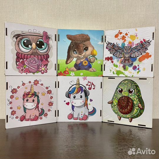 Деревянные фигурные пазлы