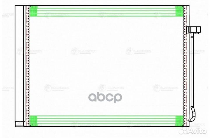 Конденсер BMW E70-E72 3.0-4.8/3.0D/4.4D 07- LRA