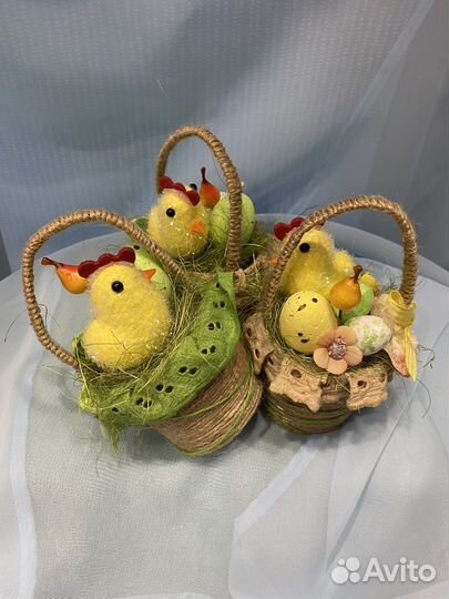 Корзина пасха декор