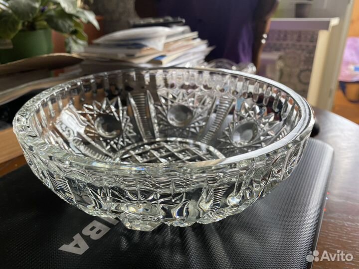Ваза хрустальная круглая большая СССР