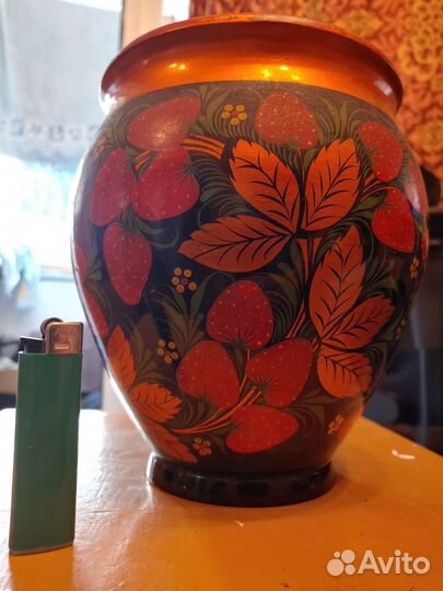 Плошка - большая, деревянная, декоративная