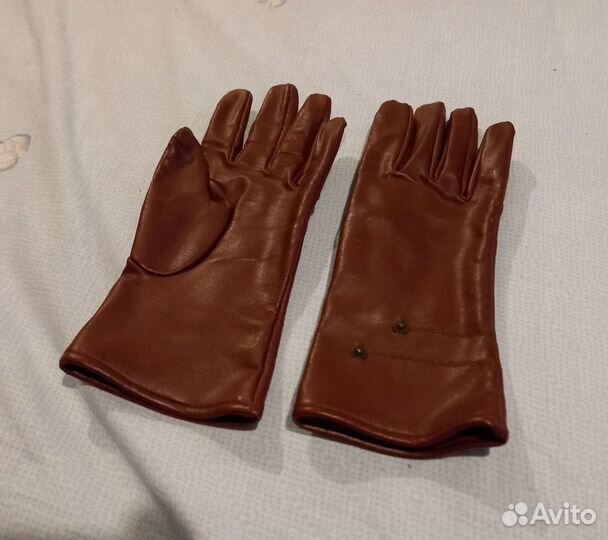 Перчатки женские кожаные