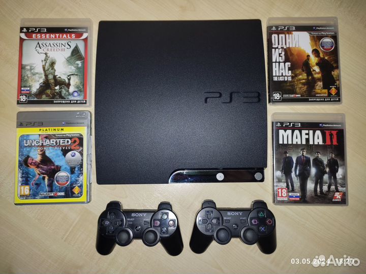 Sony Playstation 3 PS3 Прошитая Slim без дисков