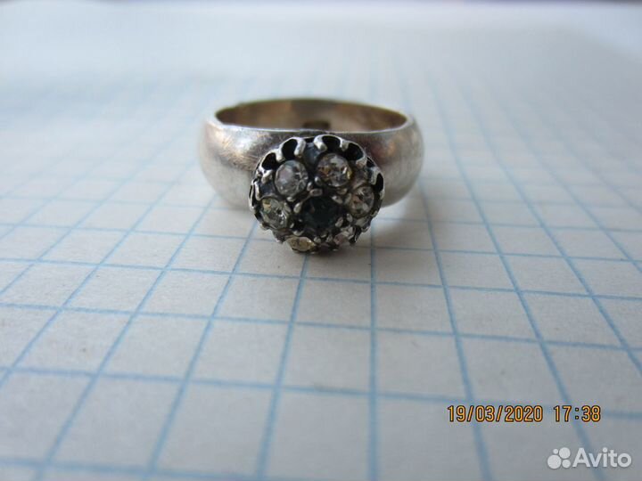 Перстень кольцо серебро