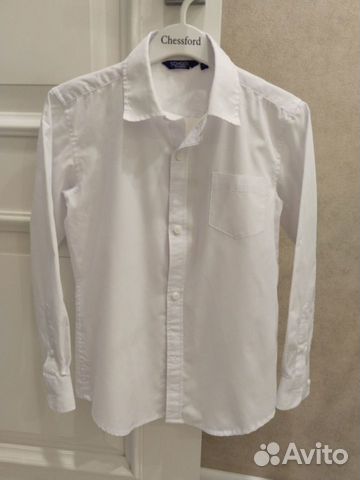 Рубашка новая белая 128- 134